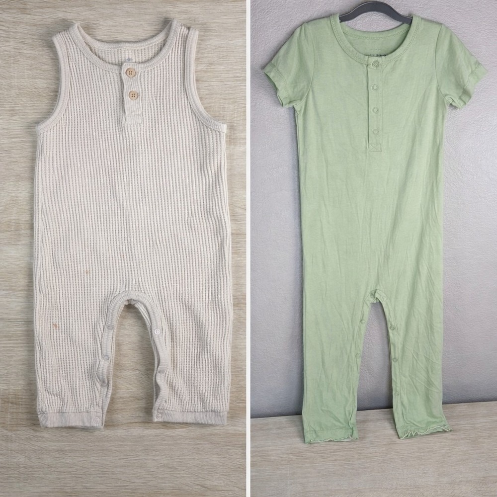 Kyte Baby + Jamie Kay 3T Romper Bundle Bamboo Waffle Neutral Set